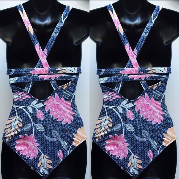 Anthropologie x Seafolly Deep-V One-Piece Swimsuit - Picture 3 of 6